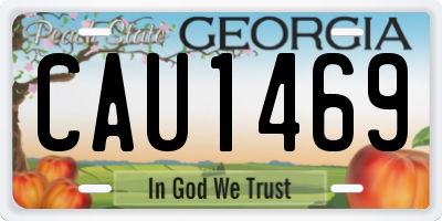 GA license plate CAU1469