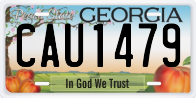 GA license plate CAU1479