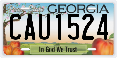 GA license plate CAU1524