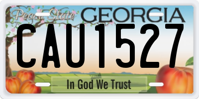 GA license plate CAU1527