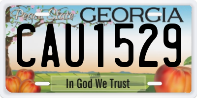 GA license plate CAU1529
