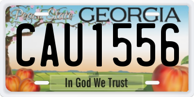 GA license plate CAU1556