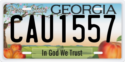 GA license plate CAU1557