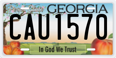 GA license plate CAU1570