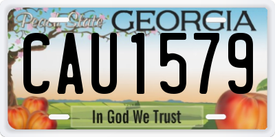 GA license plate CAU1579