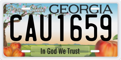 GA license plate CAU1659