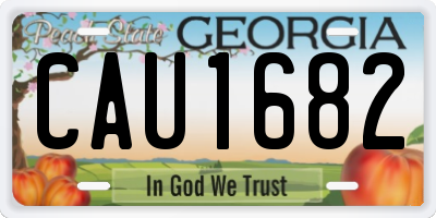GA license plate CAU1682