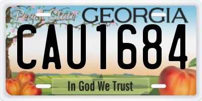 GA license plate CAU1684