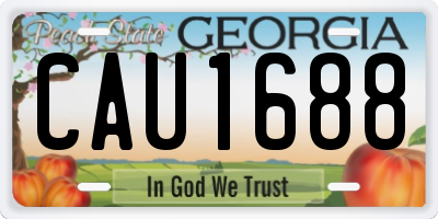 GA license plate CAU1688
