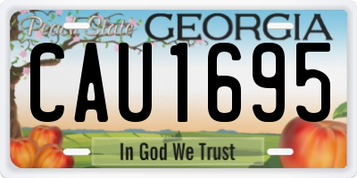 GA license plate CAU1695