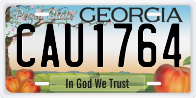 GA license plate CAU1764