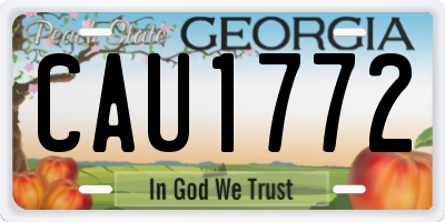 GA license plate CAU1772