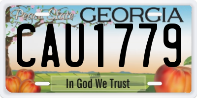 GA license plate CAU1779