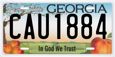GA license plate CAU1884