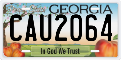GA license plate CAU2064