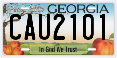 GA license plate CAU2101