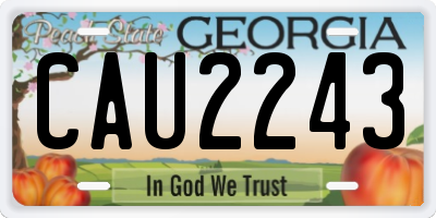 GA license plate CAU2243