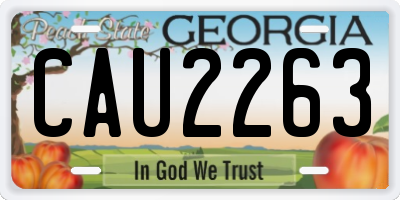 GA license plate CAU2263