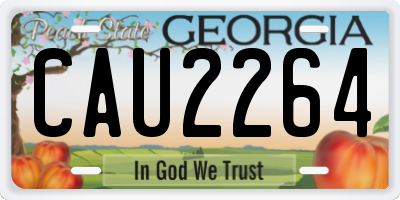 GA license plate CAU2264