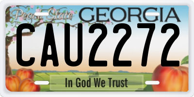 GA license plate CAU2272