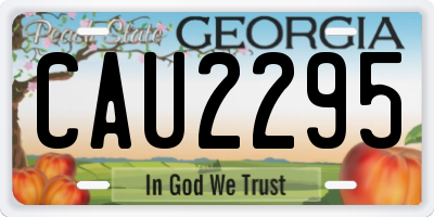 GA license plate CAU2295