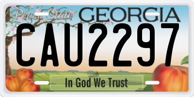 GA license plate CAU2297