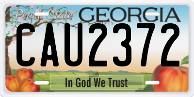 GA license plate CAU2372