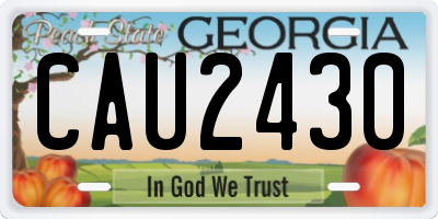 GA license plate CAU2430