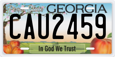 GA license plate CAU2459