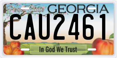 GA license plate CAU2461