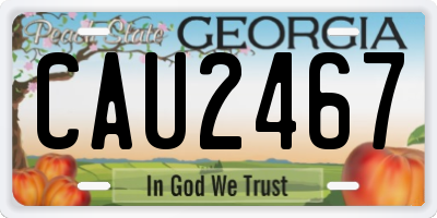 GA license plate CAU2467