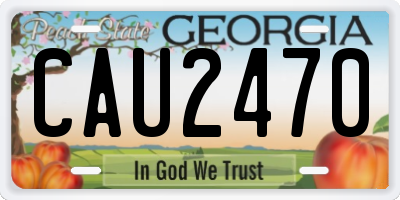 GA license plate CAU2470