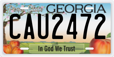 GA license plate CAU2472