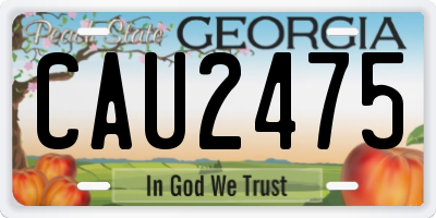 GA license plate CAU2475