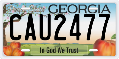 GA license plate CAU2477