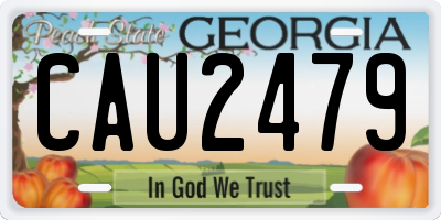 GA license plate CAU2479