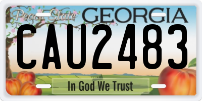 GA license plate CAU2483