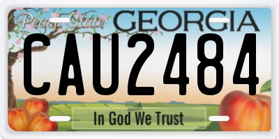 GA license plate CAU2484