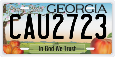 GA license plate CAU2723