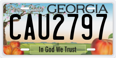 GA license plate CAU2797