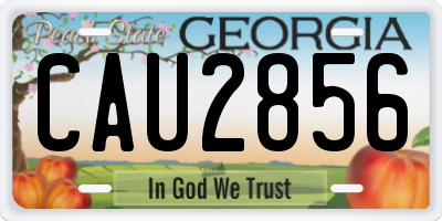 GA license plate CAU2856