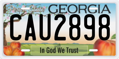 GA license plate CAU2898