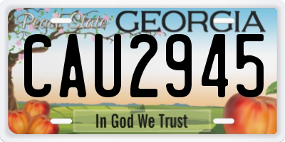GA license plate CAU2945