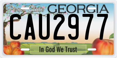 GA license plate CAU2977