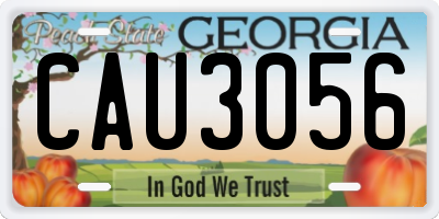 GA license plate CAU3056