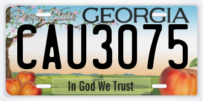 GA license plate CAU3075