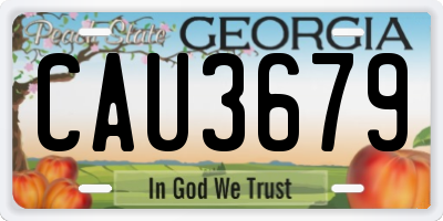 GA license plate CAU3679