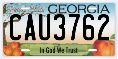 GA license plate CAU3762