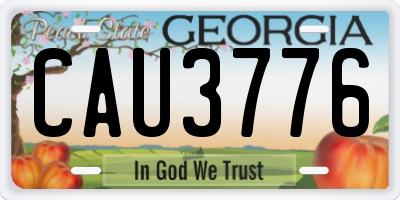 GA license plate CAU3776
