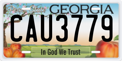 GA license plate CAU3779